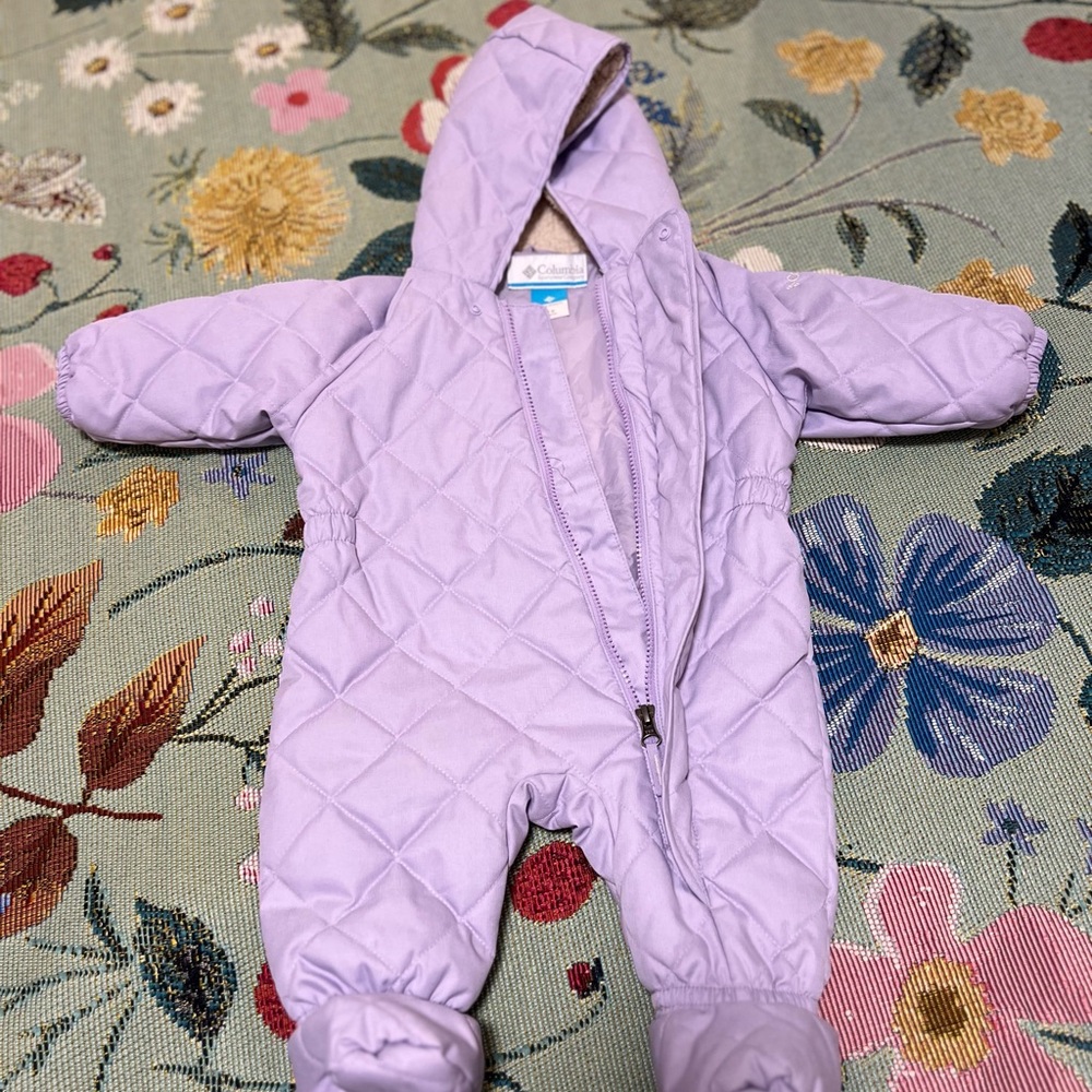Columbia Kids Quilted Footie - Lavender